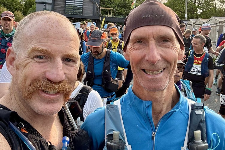 Richard Anthony and Dave Powell after the gruelling 1,000m peaks race
