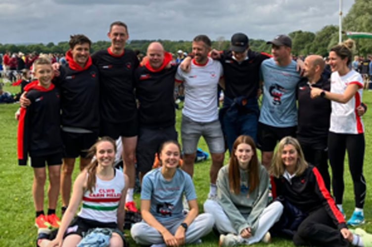 Sarn Helen runners at the Welsh Castles Relay