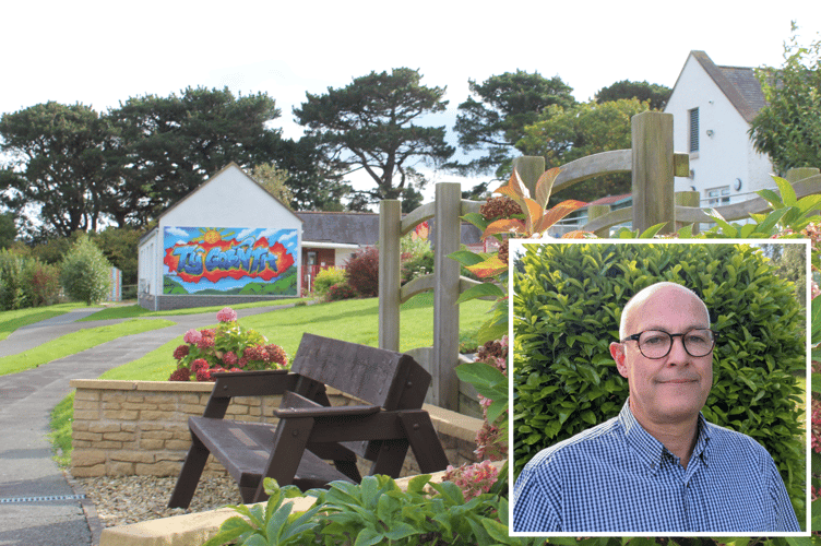 Ty Gobaith (main) and its Chief Executive Andy Goldsmith (inset)