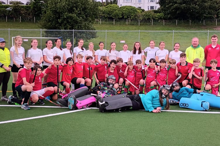 The under 13s North Wales regional teams pictured with John Bennett (back far right)