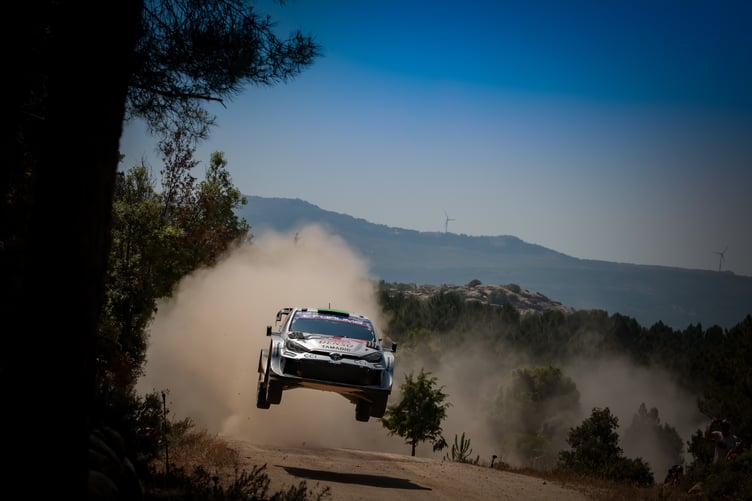 Elfyn Evans takes to the air at Rally Italia Sardegna
