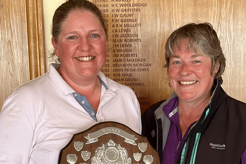 Laura Perkins with the Beryl Roberts Shield