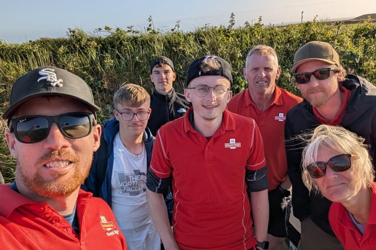 One group of Royal Mail workers went on a walk of the Pembrokeshire Coast Path to raise money