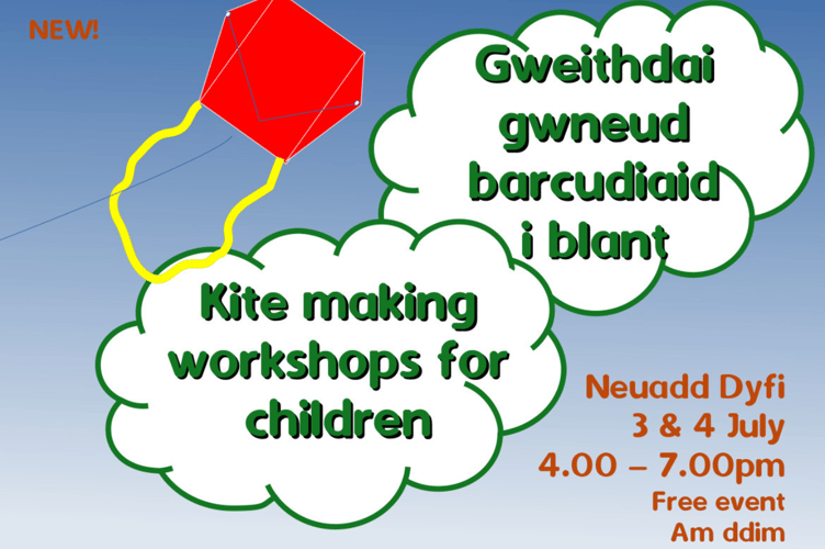 Aberdyfi Kite Festival organisers will hold workshops for children ahead of the main event. Image: Aberdyfi Kite Festival