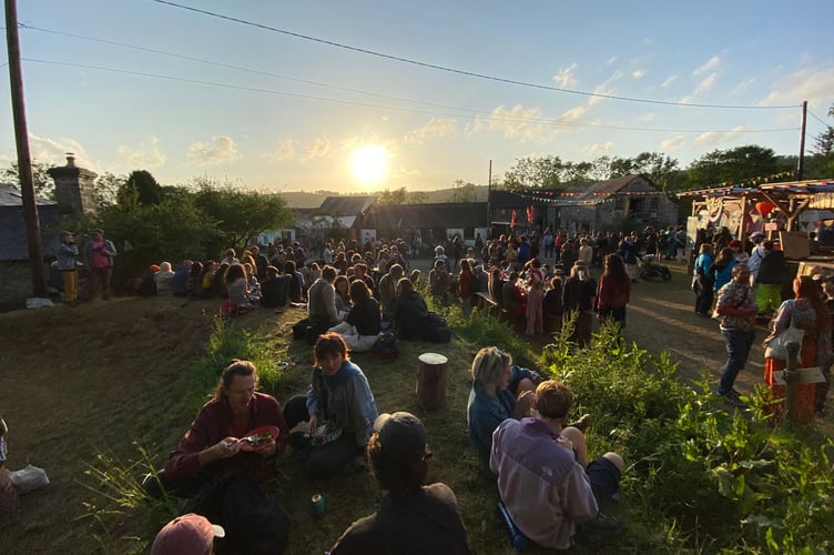 The parade is the focal point in the festival when people gathered in themed costumes around with drums and songs following pagan-like creatures including the Mari Llwyd to the mainstage ahead of the headline acts