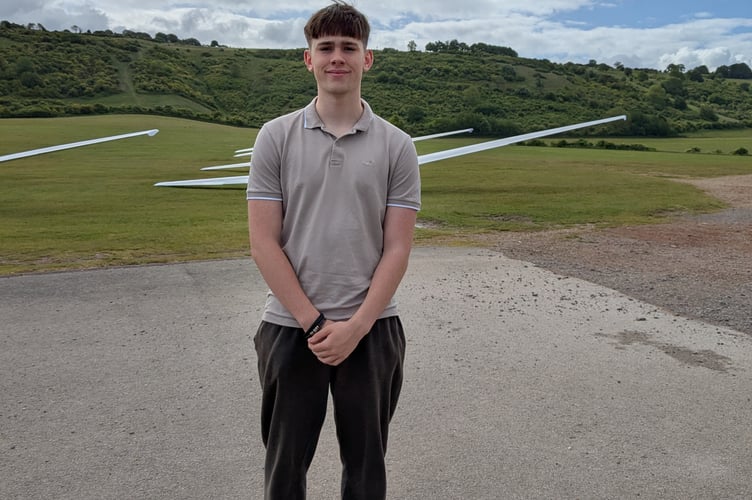 Penglais School pupil and RAF Cadet Justin Bennett