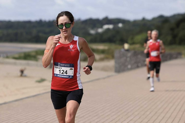 Tracey Breedon securing the bronze at Swansea (Photo: marathon-photos.com)