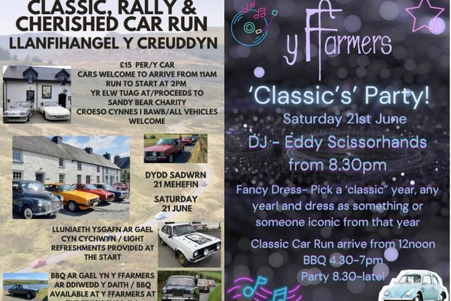 Llanfihangel to host annual classic car run and disco