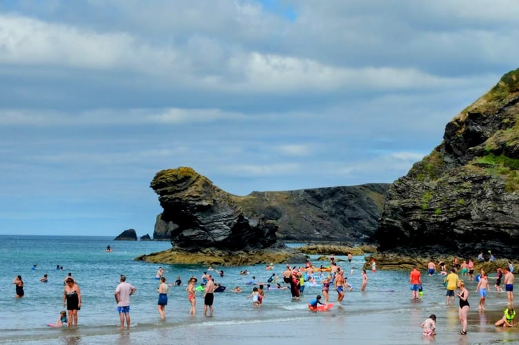 Llangrannog beach