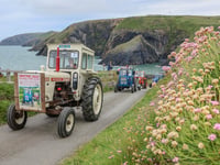More than 250 tractors take on west Wales lanes for charity