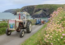 More than 250 tractors take on west Wales lanes for charity