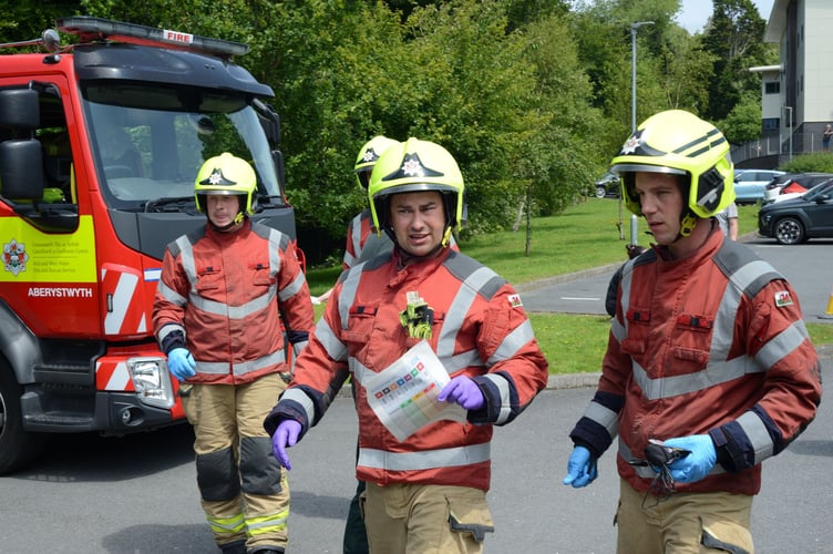 Firefighters were amongst the professional emergency staff to participate in the simulation