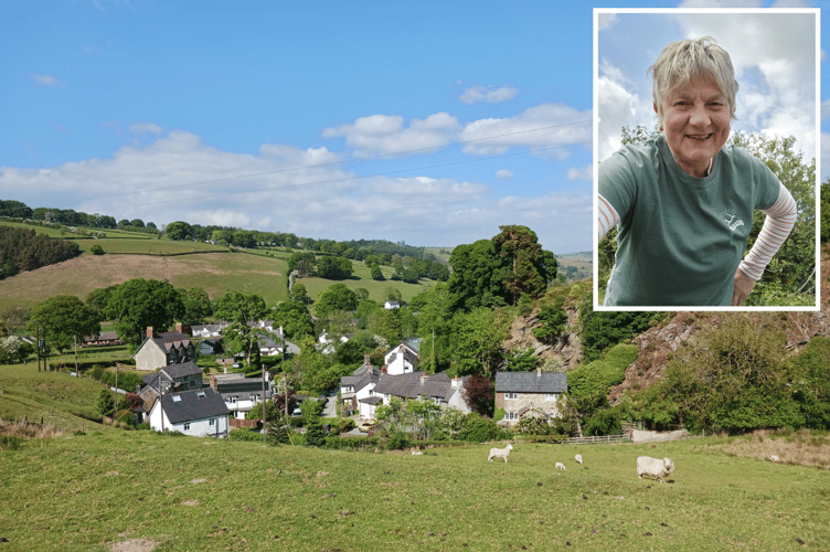 Llinos, inset, and one of the many places she encountered on her fundraising challenge