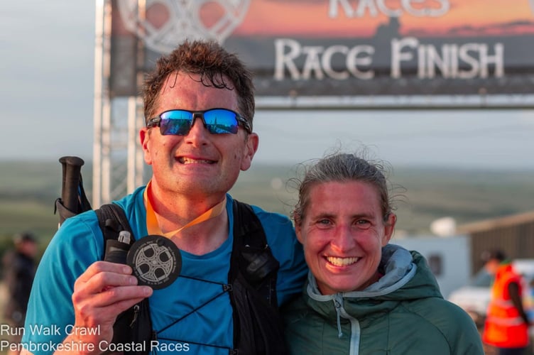 Steve and Louise - all smiles at the end
