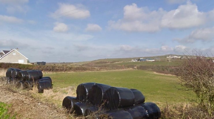The rural site earmarked for housing plan at Aberdaron. Photo: Gwynedd Council