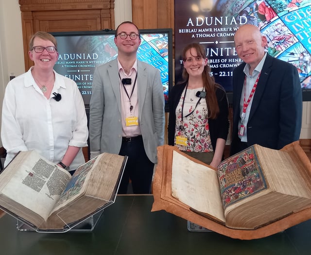 Henry VIII and Thomas Cromwell Bibles go on display in Aberystwyth