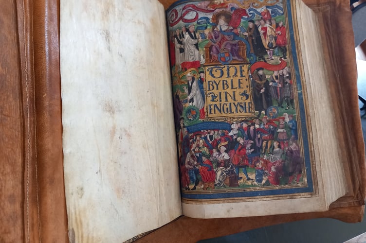 Experts believe this copy, the larger of the two, belonged to King Henry VIII, but they cannot be certain. Photo: Julie McNicholls Vale