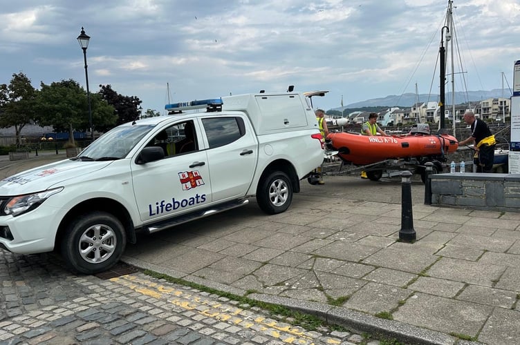 Criccieth RNLI image of their lifeboat launch
