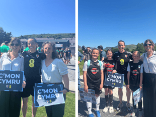 Reps from Welsh women’s football team and FAW visit Gwynedd