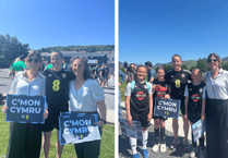 Reps from Welsh women’s football team and FAW visit Gwynedd
