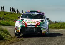 Meirion Evans battles to second place at Donegal International Rally