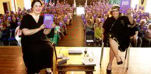 Ruth Jones and Gillian Elisa in Aberaeron