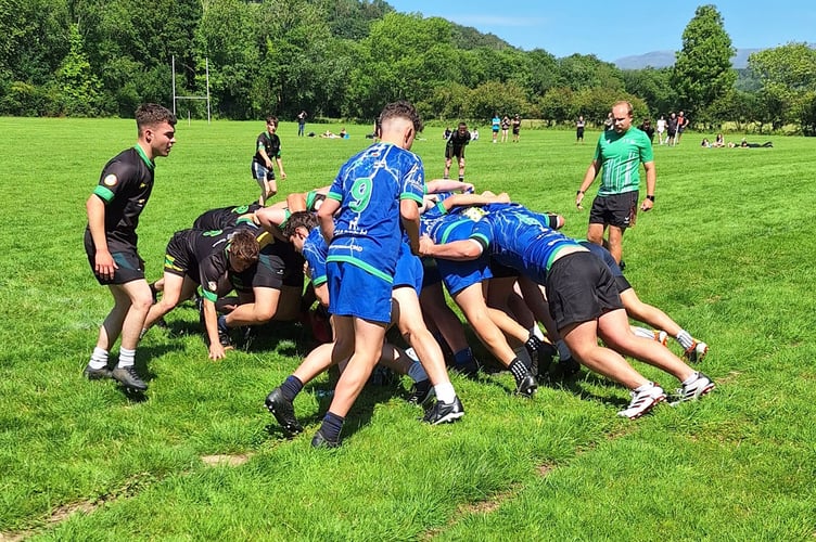Action from the North Wales rugby cup final between Coleg Meirion-Dwyfor and Glynllifon