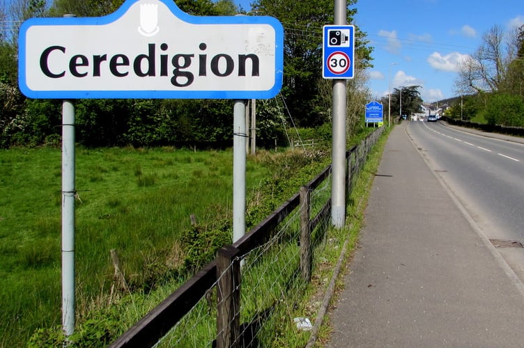 Ceredigion sign