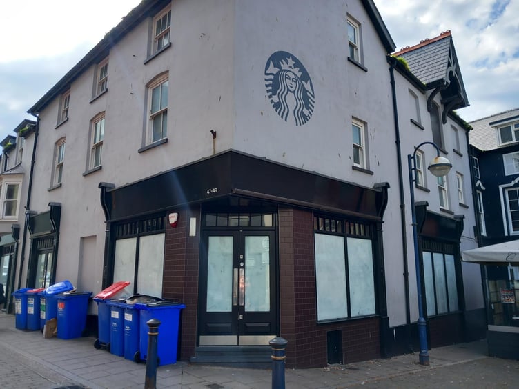 Starbucks on Great Darkgate Street, Aberystwyth, on Monday, 30 June. Photo: Julie McNicholls Vale