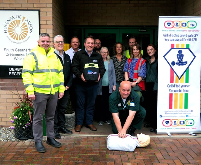 South Caernarfon Creameries launches defibrillator campaign
