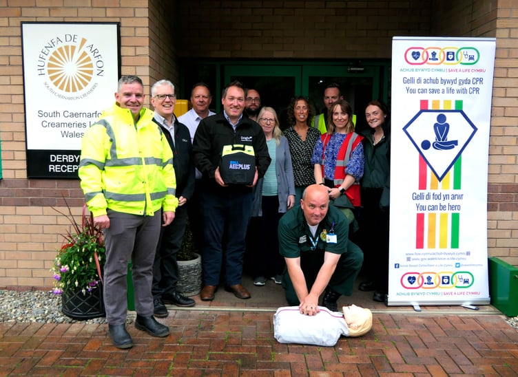 SCC walkers with Tomos Hughes from Save a Life Cymru