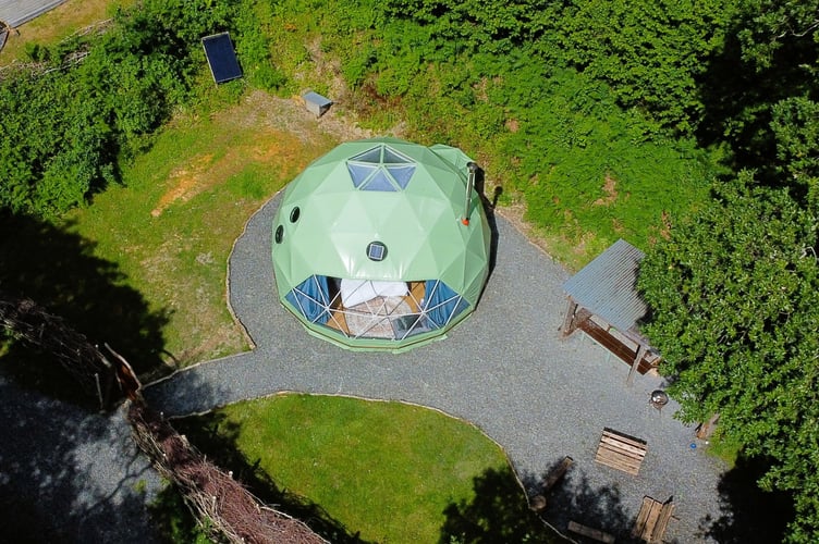 Nyth Robin’s new Derwen Dome near Aberdyfi