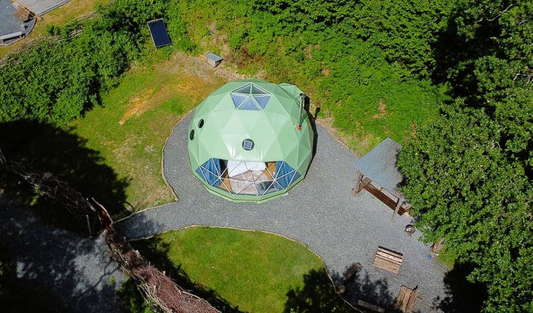 Nyth Robin’s new Derwen Dome near Aberdyfi
