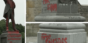 Man arrested after David Lloyd George statue vandalised