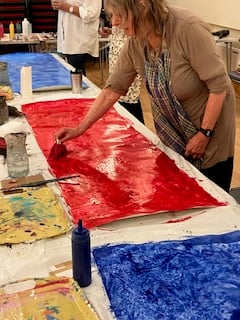 A workshop given to Aberdyfi Art Society by Debbi Baxter was well attended