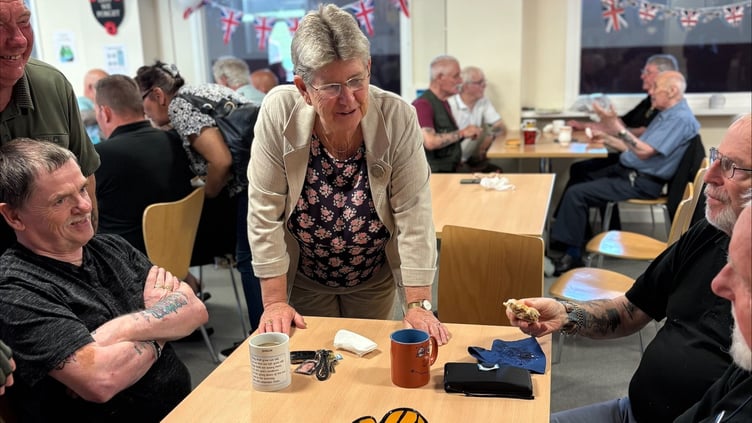 Cabinet Secretary for Social Justice Jane Hutt visited Valley Veterans' hub at Ton and Gelli Community Centre in Rhondda Cynon Taf