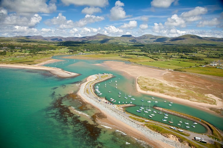 Aerial view of Shell Island
Mochras
Gwynedd
Mid 
Coastal Scenery