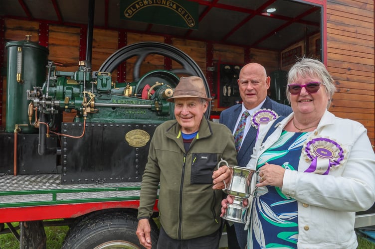 Ifon Davies took the cup for the best vintage exhibit at the show with his Blacksone engine