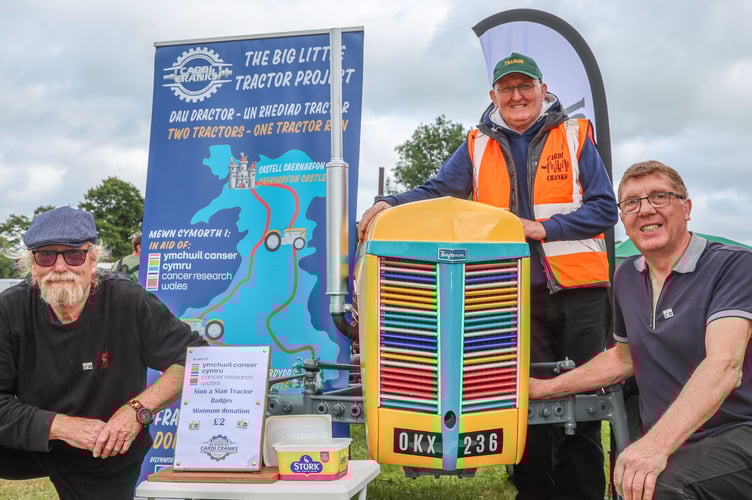 The Cardi Cranks raised £830 towards the cancer charity at the show with donations given to them