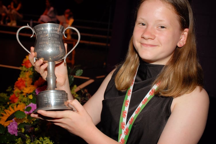 Winner of the musical instrument solo competition for secondary school ages was Claire Wyn Lloyd