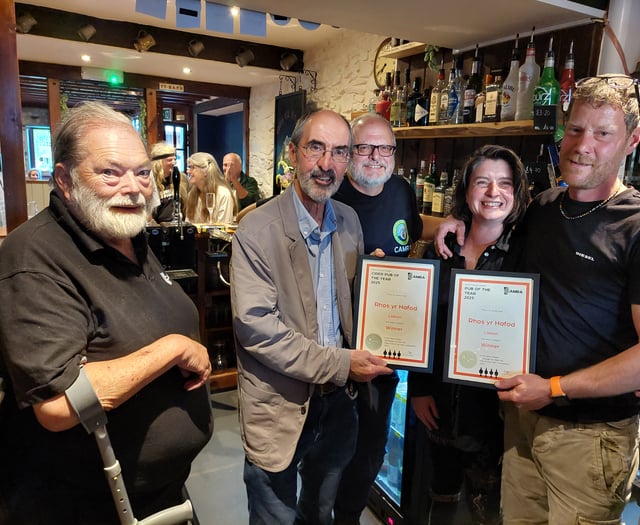 Ceredigion country pub receives west Wales awards