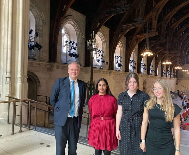 Ceredigion Youth Council members visit Westminster