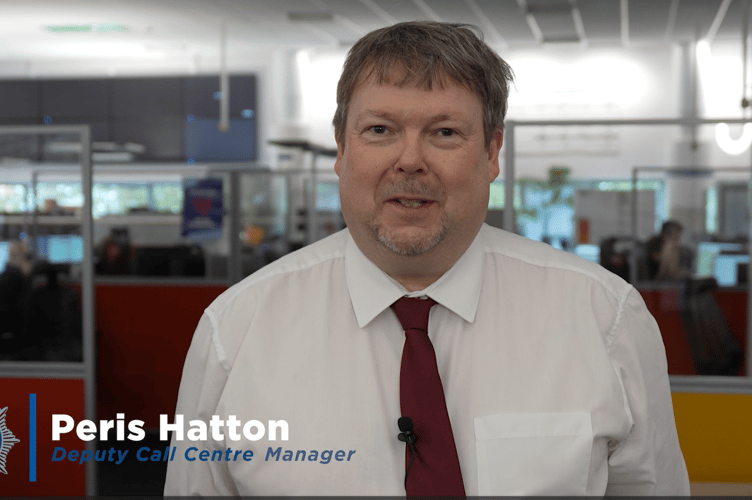 Peris Hatton, Deputy Call Centre Manager. Photo: North Wales Police screenshot