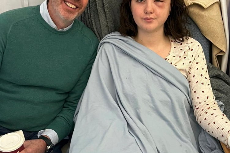 Moli Morgan in hospital with her dad the day after she had surgery for brain tumour. Moli said: "I'd booked a holiday with my boyfriend Ollie and we went away to Antalya in October last year. "We'd had a lovely week there, it was really relaxed and there was a water park at the hotel which was great.  "I felt absolutely fine and there were no warning signs for what was about to come the day before we were due to fly home. "I'd had trouble sleeping but felt OK apart from that and then I suffered a seizure at around 1am in the morning following by a second one about 20 minutes later.
