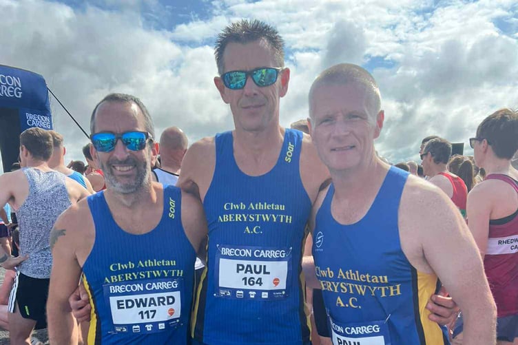 Ed Land, Paul Williams and Paul Jones at the Porthcawl 10k