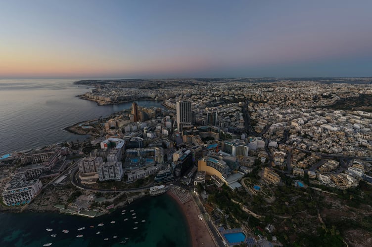 Aerial view of St Julian's, Malta. Photo: Matthew Padilla
