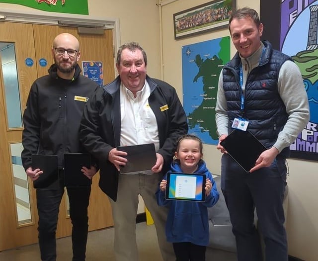 Company donates old iPads to Penparcau school