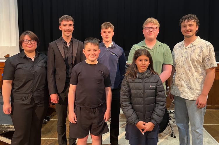 The young musicians who took part in Dolgellau Music Club’s Celebrating Talent concert on Friday, 4 July