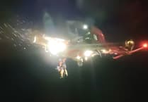 Rescuers airlift casualty stranded on rocks near Aberaeron