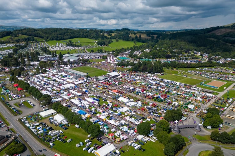 The Royal Welsh Showground at Llanelwedd near Builth Wells